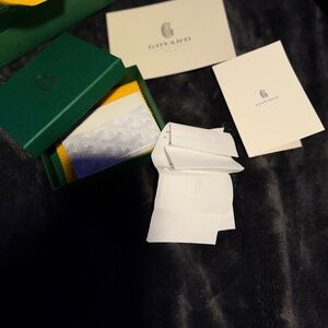 Goyard Green and Yellow Key & Card Holder Set